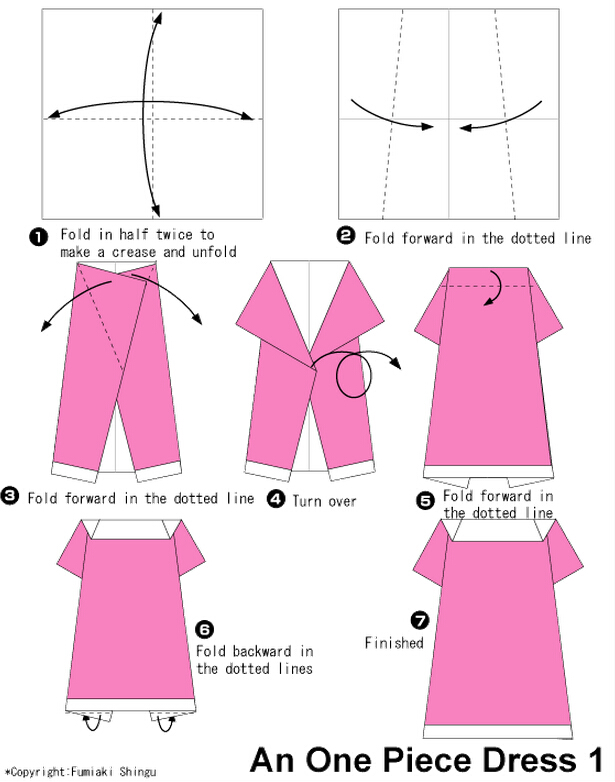 儿童折纸衣服大全|折纸裙子|折纸裤子|折纸衣服