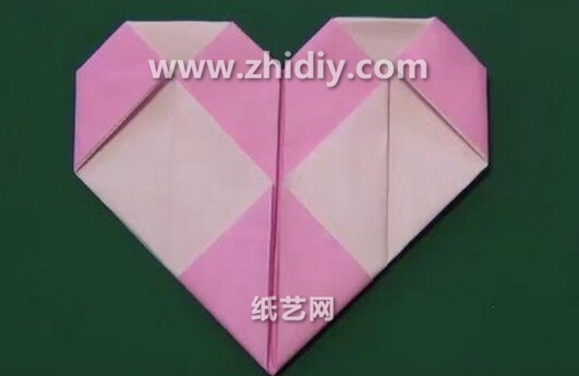 手工折纸简单格子心的折法视频教程教你学习如何制作不一样的折纸心