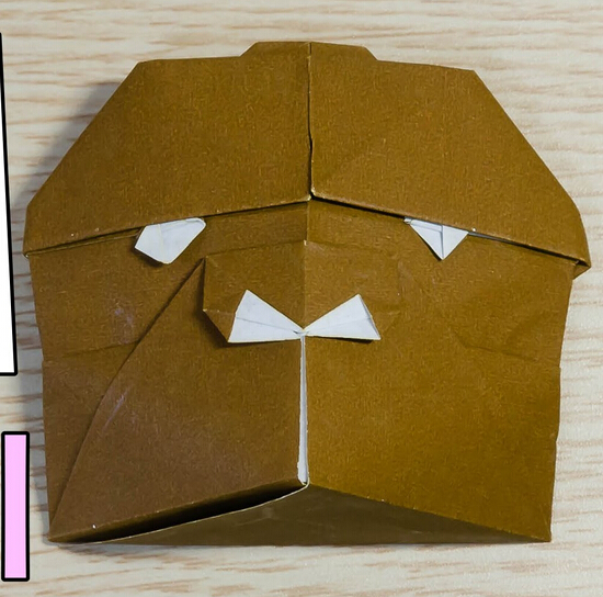 万圣节折纸大猩猩面具手工DIY教程
