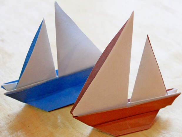 儿童折纸帆船的简单折纸手工制作教程