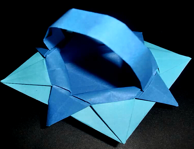 儿童折纸小篮子的折纸视频教程