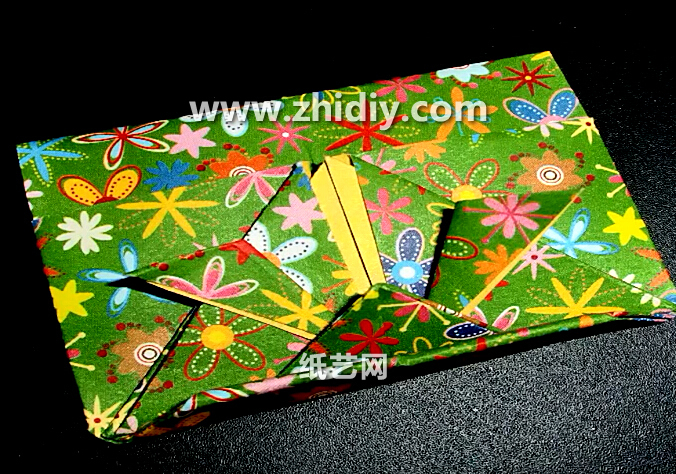 日式风格手工折纸卡包的折法视频制作教程