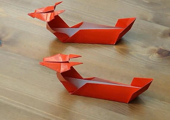 端午节折纸龙舟的折纸视频教程