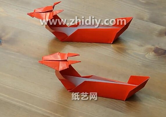 手工折纸端午节龙舟的折法教程教你学习如何制作折纸龙舟