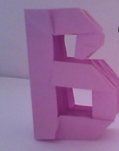 折纸字母B立体折纸手工折纸视频教程