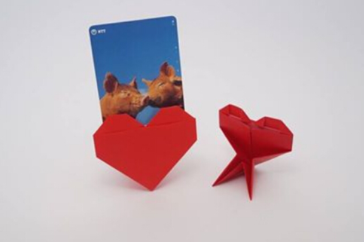 情人节折纸照片托|情人节折纸卡片托的折法视频教程