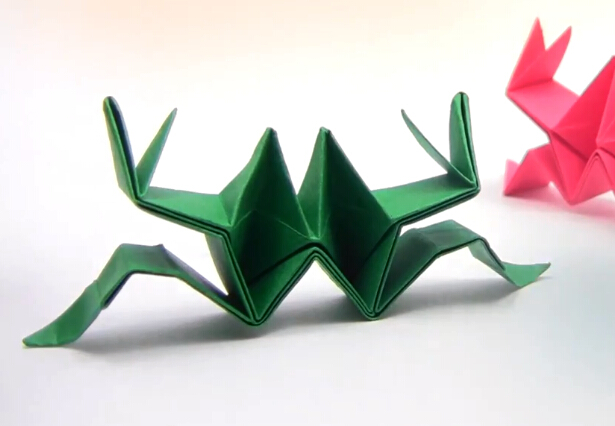 简单折纸螃蟹的折纸视频教程