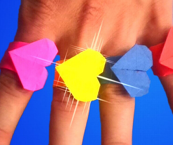 折纸心戒指的折纸视频教程