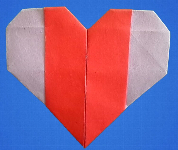 情人节手工礼物创意简单双色折纸心折纸教程