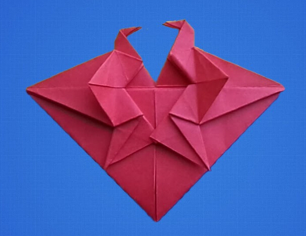 双千纸鹤折纸心的折纸视频教程