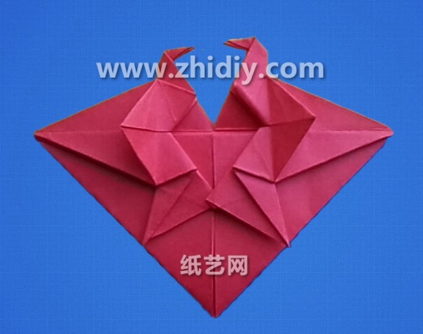 手工折纸双千纸鹤折纸心的折法视频教程教你学习如何制作折纸千纸鹤折纸心