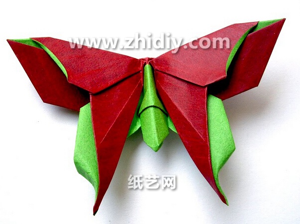 立体折纸蝴蝶的简单折法教程教你学习如何制作出折纸蝴蝶