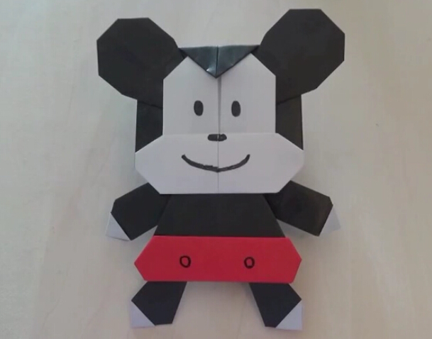 折纸米老鼠|折纸米奇视频手工制作教程