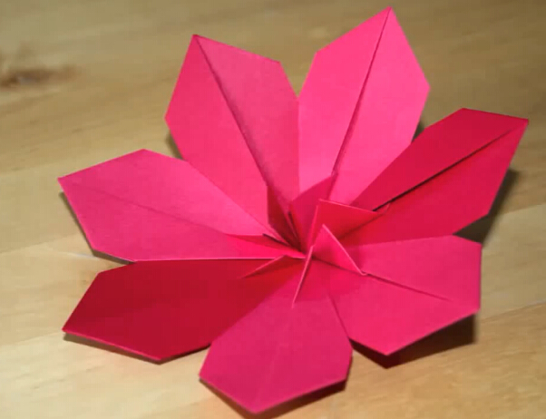 折纸花怎么做？折纸铁线莲的手工折纸视频教程