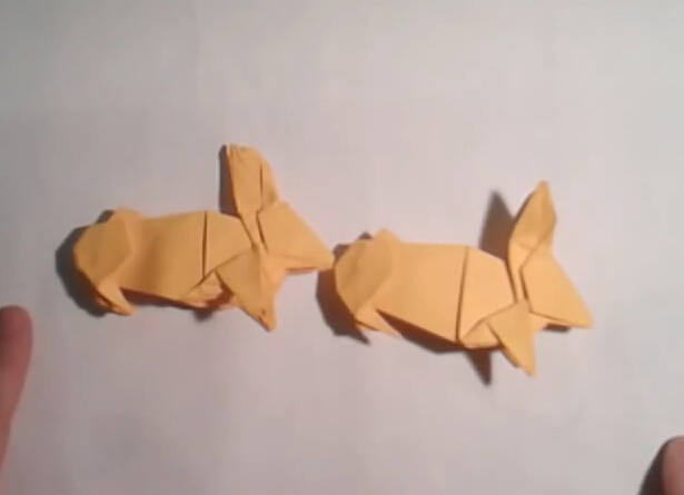 折纸大全—手工折纸兔子的折纸视频教程