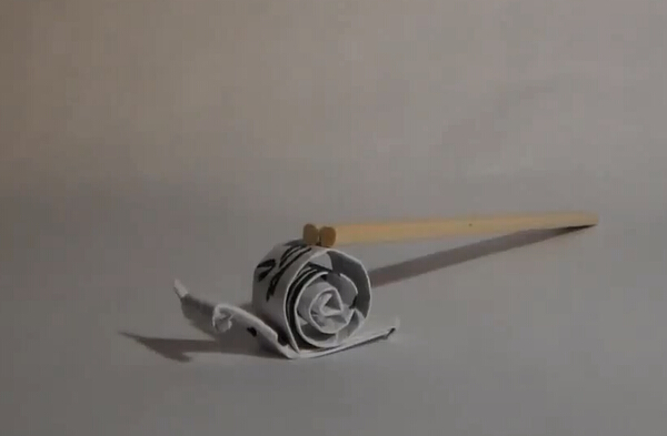 筷子套|筷子袋手工制作蜗牛的折纸教程