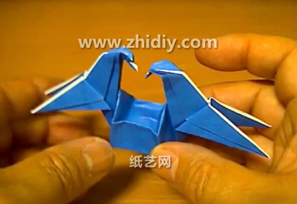 手工折纸小鸟的折法教程教你学习双小鸟如何折叠