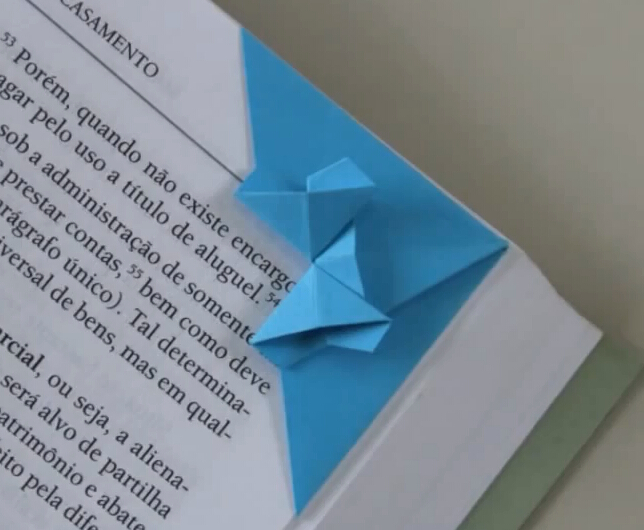 简单折纸蝴蝶书签的折纸视频教程