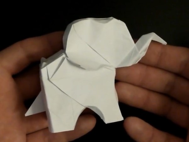 立体折纸大象怎么叠手工折纸教程