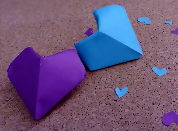 情人节简单3D折纸心的折纸视频教程