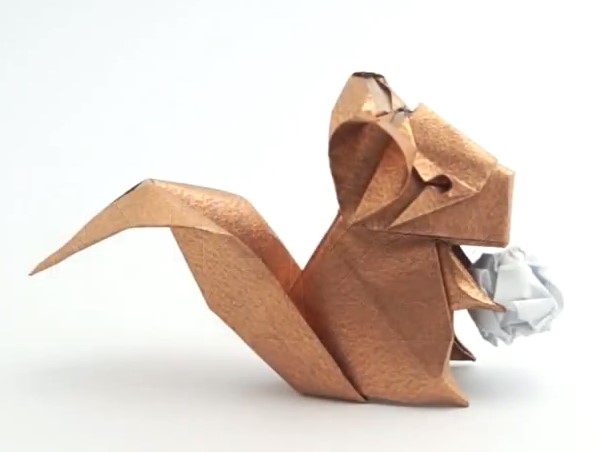 折纸大全—折纸栗鼠手工折法制作视频教程