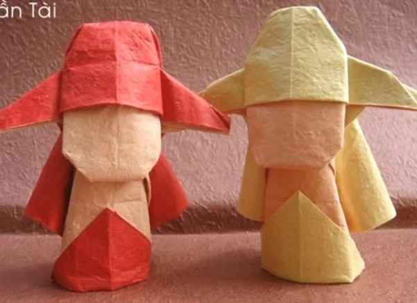 新年折纸财神爷的折纸视频教程