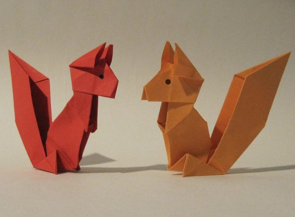 简单折纸松鼠的折纸视频教程