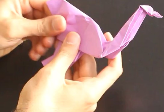 折纸鸵鸟的折纸视频教程