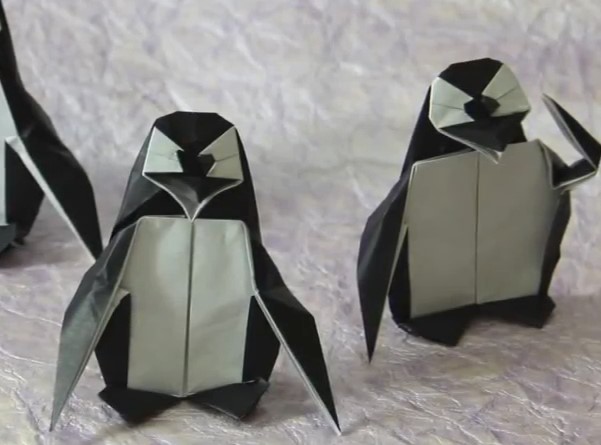 折纸企鹅的手工折纸视频教程