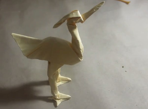 手工折纸白鹭的折纸视频教程