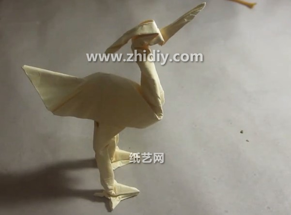 手工折纸白鹭的折法教程手把手教你学习如何制作折纸白鹭