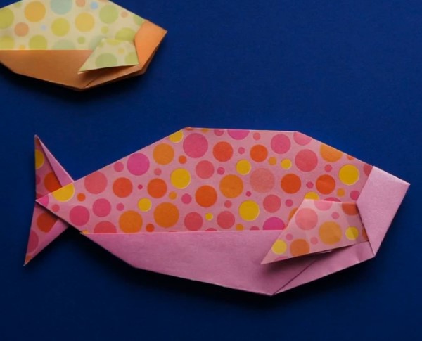 折纸鱼的最新折法制作教程