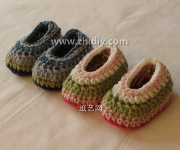 钩针编织婴儿宝宝鞋的手工制作教程教你学习如何制作婴儿鞋宝宝鞋