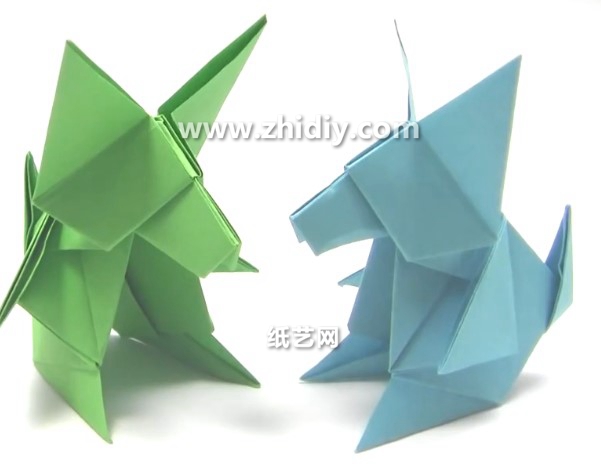 手工折纸小狼的折法视频教程手把手教你制作折纸小狼