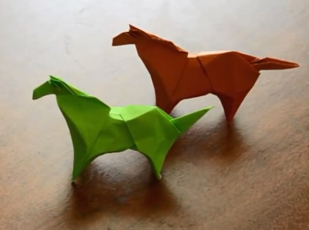 简单折纸马的折纸视频教程