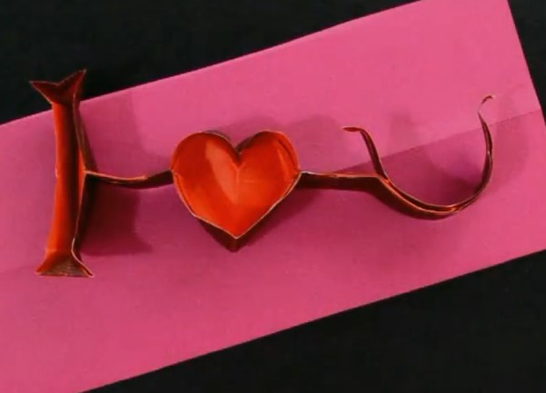 情人节折纸I LOVE YOU的详细折纸视频教程