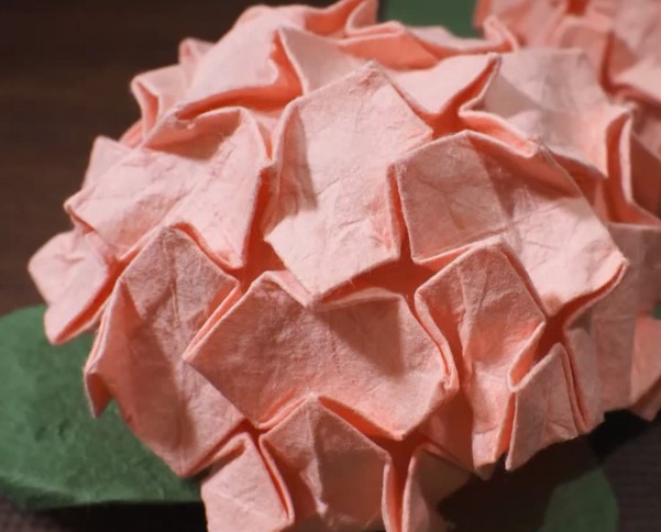 折纸花一纸成型折纸八仙花的折纸视频教程