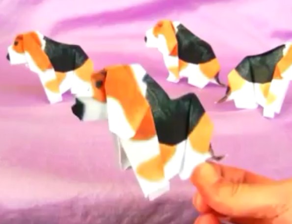 儿童简单折纸小狗的折纸视频教程