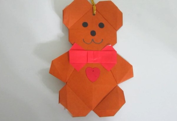 儿童节简单折纸泰迪熊的折纸视频教程