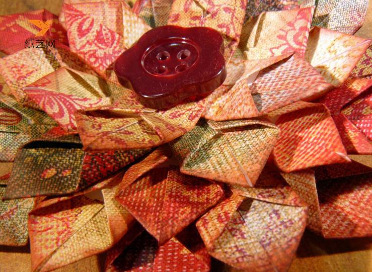 教师节简单组合折纸花的手工制作图解教程