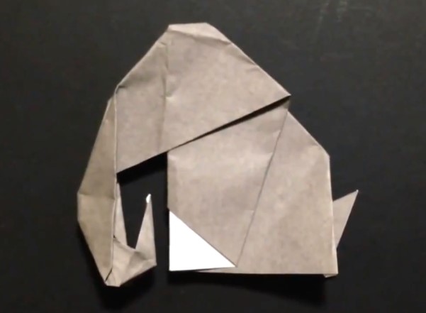 简单手工折纸大象的折纸视频教程