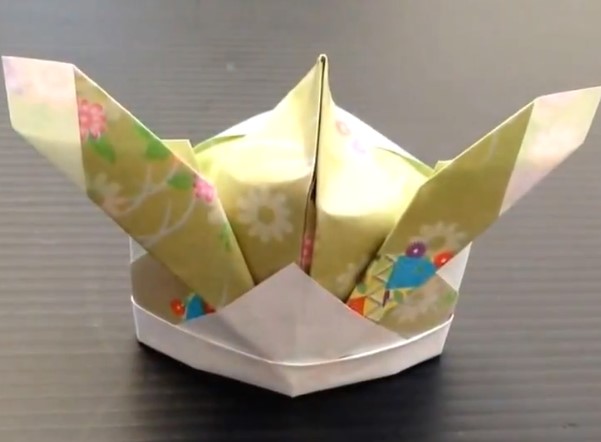 折纸武士帽子的简单折纸制作教程
