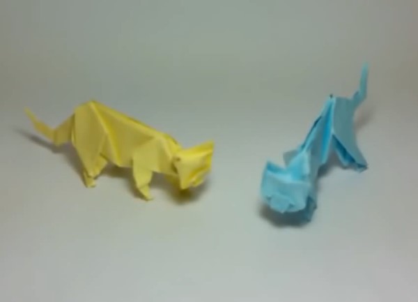 手工立体折纸小猫的折纸视频教程