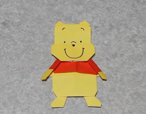 儿童节折纸泰迪熊的折法视频制作教程