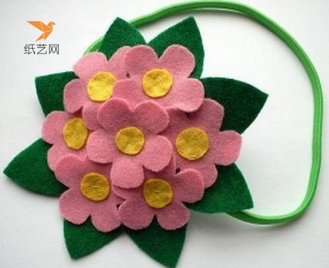 不织布手工创意布艺装饰花朵的手工制作教程