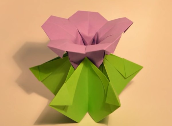 立体手工折纸花的折纸视频方法教程