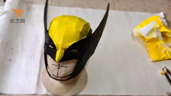 【纸模型】X战警金刚狼面具的手工纸模型制作图纸与教程