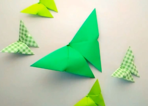 儿童折纸立体折纸蝴蝶的折纸DIY教程