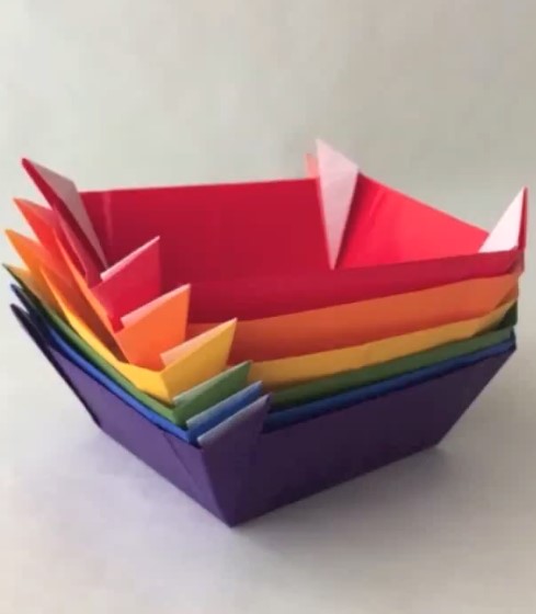 简单手工折纸收纳盒的折法制作教程手把手教你学习折纸收纳盒如何制作