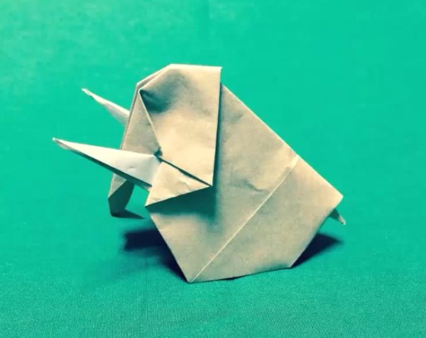 简单立体折纸大象的手工折纸视频教程